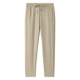 thumbnail image 1 of Sweatpants for Men, Loose Fit Ice Silk Fabric with Drawstring Waist and Side Pockets, Straight Leg Casual Exercise Pants, Summer Lightweight Breathable Design, 1 of 5