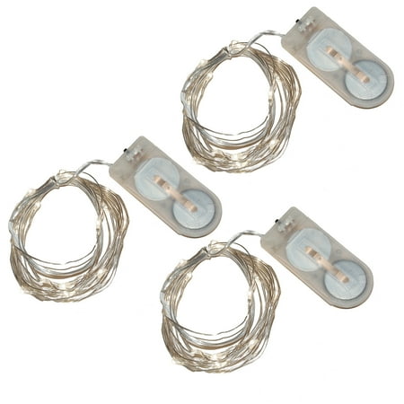 LumaBase Battery Operated Mini Fairy Lights - Set of 3