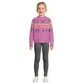 thumbnail image 2 of Nik and Leksi Girls Mock Neck Jacquard Pullover, Sizes 4-16, 2 of 5