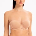 thumbnail image 4 of MELENECA Women's Stay Put Padded Cup with Lift Underwire Push Up Strapless Bras Cappuccino 34C, 4 of 4