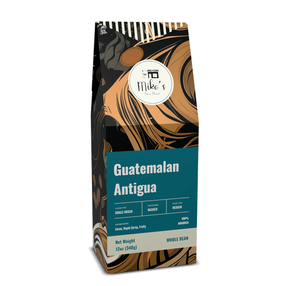 Mikos Java House Guatemalan Antigua Coffee, 100% Arabica Single Origin, Medium Roast Whole Bean, Volcanic Grown, 12oz