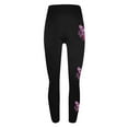 thumbnail image 4 of Breast Cancer Print Pants for Women Awareness Pink Ribbon Print Soft Trousers High Waist Workout Tights Yoga Leggings,Black 10,XL, 4 of 5