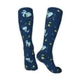 thumbnail image 4 of Bingfone Compression Socks For Women And Men Long Socks For Running Athletic Cycling Nurse-Space Dinosaur, 4 of 9