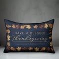 thumbnail image 3 of Creative Products Blessed Thanksgiving Blue And Gold 4 14 x 20 Spun Poly Pillow, 3 of 3