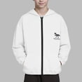 thumbnail image 5 of Kids Sun Protection Jacket Dinosaur Print UPF50+ Zip Up Hoodie Lightweight Cooling Hooded Sunshirts Girls Boys (10-11 Years, White), 5 of 8