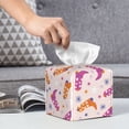 thumbnail image 6 of Lsque Cowgirl Boots Printed Tissue Box Cover Holder, Facial Paper Organizer Dispenser,Square with Bottom Belt, PVC Leather Decorative Organizer, 6 of 8