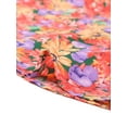 thumbnail image 5 of Unique Bargains Women's Long Sleeve Button-Down Ditsy Floral Shirt Top M Orange, 5 of 6