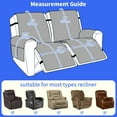 thumbnail image 2 of Hemvt 100% Waterproof Recliner Couch Covers 2 Seater, 1-Piece Washable Reclining Sofa Cover, Non-Slip Recliner Chair Cover with Pocket, Elastic Straps for Dogs, Pets, Beige, 2 of 12