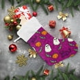 thumbnail image 6 of Coolnut Christmas Stocking Personalized Halloween Large Candy Stocking Hanging Gift Xmas Stockings Decoration 1 PC for Family Holiday Party Ornaments Decor Fireplace, 6 of 7