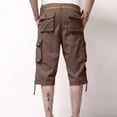 thumbnail image 5 of Tdoqot Mens Cargo Shorts Below the Knee- Casual Midweight Relaxed Fit Wide Leg 100% Cotton Shorts Coffee Size 34, 5 of 7