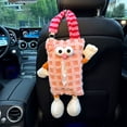 thumbnail image 2 of Cartoon Car Tissue Holder, Paper Holder, Soft Auto Accessories Monster Tissue Box for Car Backseat, Creative Tissue Box, Pink, 2 of 5