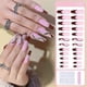 thumbnail image 3 of 24 Pcs Press-on Nails Long Coffin Swirl Fake Nails With Design French Nail Tips Glossy False Nails, 3 of 5