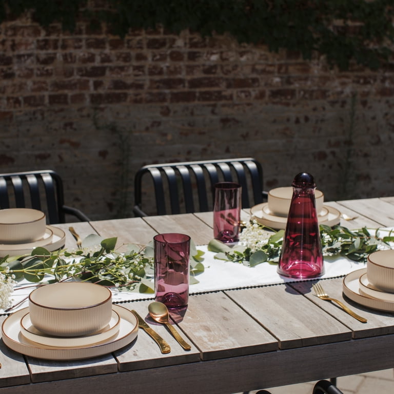 Thyme & Table 4-Piece Magenta Sphere Drinking Glasses photo 3
