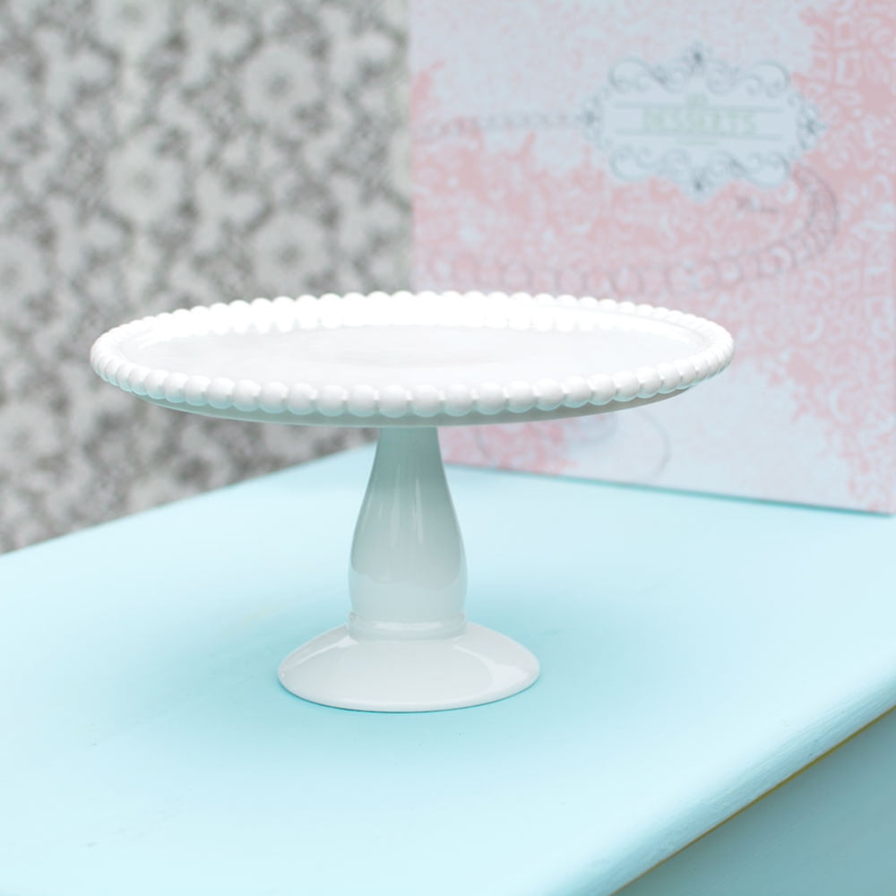 Cake & Candy Displays Cake Stand Dessert Pedestal 9 in Round Beaded ...