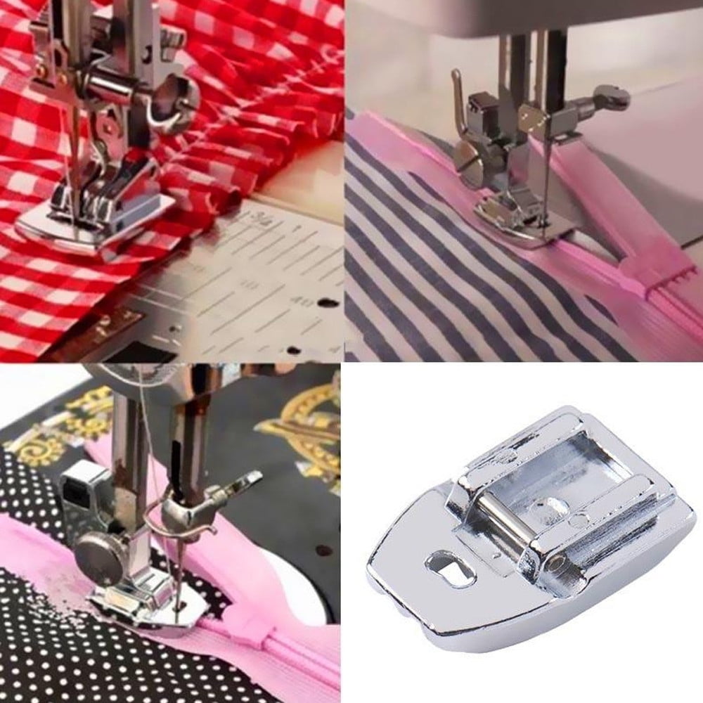 Concealed Invisible Zipper Foot Snap-On For Most Domestic Sewing Machine