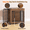 Brown 06, variant on 27.2 Dog Crate Furniture with Wheels for Small Dogs, Heavy Duty Wooden Pet Cage End Table with 2 Doors, Sturdy Metal Dog Kennel Indoor for Anxiety Dogs