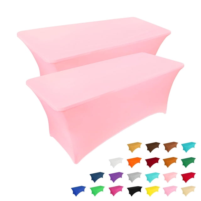 Mantel IVAPUPU, 2 unidades, rectangular, ajustado, 6 pies, color rosa