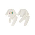 thumbnail image 2 of RUINIXCW Baby Boy 1st Birthday Outfits Letter Print Long Sleeve Crew Neck Sweatshirts and Joggers Pants 2 Piece Set, 2 of 9