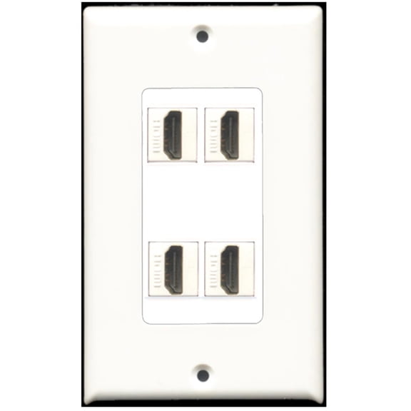 Ultra Spec Cables 4 Port HDMI Wall Plate DecorZ