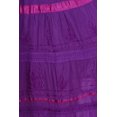thumbnail image 6 of Sakkas Solid Embroidered Gypsy / Bohemian Mid Length Cotton Skirt - Purple - One Size, 6 of 6