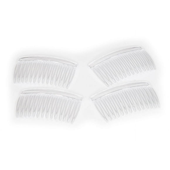 Crystal Clear Multipurpose Hair Combs - Set of Four (4)