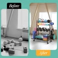 thumbnail image 7 of Yes4All Dumbbell Rack, Weight Rack for Home Gym, Sports Equipment Organizer for Dumbbells Kettlebells Yoga Mat Foam Roller and Balls, All in One Gym Workout Storage with Wheels and Hooks, Black, 7 of 7