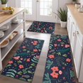 thumbnail image 2 of Pioneer Flower Floral Print Pattern Kitchen Rugs Sets Of 3,Kitchen Runner Rugs Non Skid Washable,Decorative Kitchen Floor Mats for Kitchen,Sink,Laundry,17"x30"+ 17"x47" + 17"x59", 2 of 6