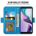thumbnail image 3 of Asuwish Compatible with Metro TCL Ion X/Ion V/40Z T607DL Wallet Phone Case and Tempered Glass Screen Protector Flip Credit Card Holder Stand Mandala Flower Cell Cover for IonX T430W IonV 2023 Blue, 3 of 8