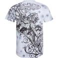 thumbnail image 2 of Sakkas Lion and Vines Metallic Silver Embossed Cotton Mens Fashion T-Shirt - White - Medium, 2 of 2