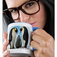 thumbnail image 2 of 3dRose, Emperor Penguin Family, 11oz Two-Tone Blue Mug, 2 of 7