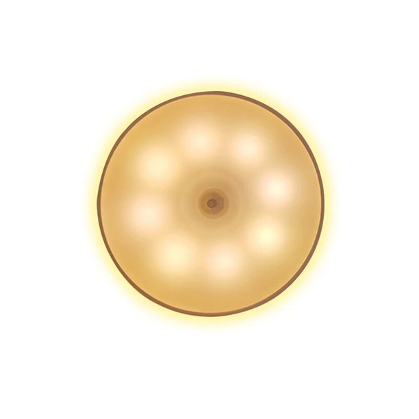 Luz Led con Sensor de movimiento, lámpara redonda recargable por USB para dormitorio, cocina, escalera, pasillo, armario, iluminación