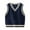 C-Navy blue, variant on URMAGIC Baby Toddler Unisex Solid Color V Neck Sweater Vest Sleeveless Pullover Knitted Waistcoat