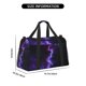 thumbnail image 3 of Fotbe Purple And Blue Nebula Bolsa de Viaje con Estampado, Bolsa de Fin de Semana para Mujer con Compartimento para Zapatos, Bolsa de Gimnasio con Bolsillo Húmedo, 3 of 7