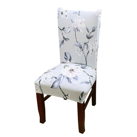 DYstyle Stretch Floral Print Short Dining Room Chair Slipcover