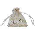 thumbnail image 1 of GFDYREE 100pcs Sheer Organza Favor Bags for Wedding Baby Shower Rattan Print Gift Bags Samples Display Drawstring Pouches (4x6, White), 1 of 7
