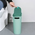 thumbnail image 6 of Kitchen Trash Can, Step-On Garbage Can with Lid, Tall Kitchen & Bathroom Trash Can, Small Office Waste Bin, Green - Xuniizn, 6 of 7