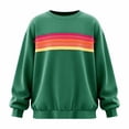 thumbnail image 5 of Tqcoqu Sweatshirt for Women with Rainbow Striped,Loose Fit Pullover Shirts Round Neck Long Sleeve Casual Tops Daily Wear, 5 of 5