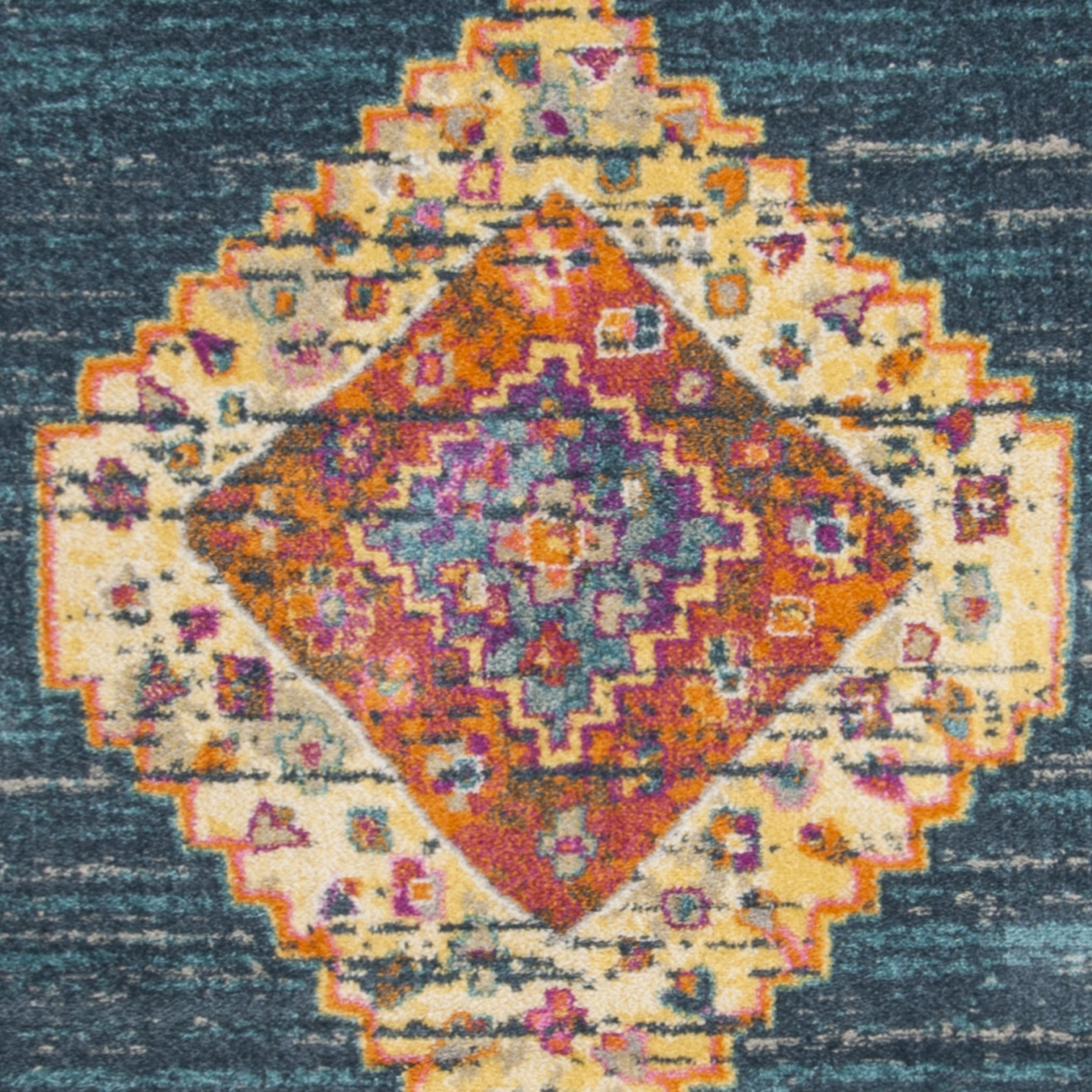 SAFAVIEH Madison Emmet Traditional Area Rug, Blue/Fuchsia, 10' x 14'
