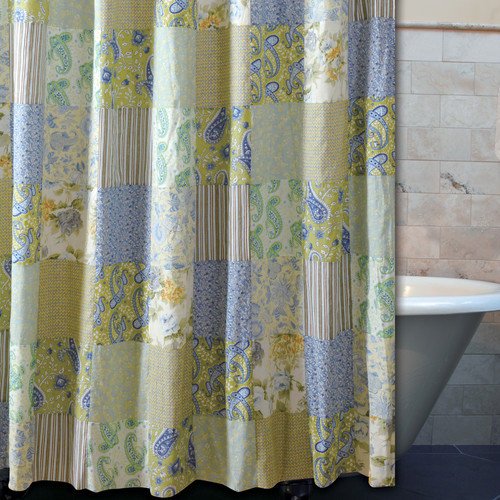 Greenland Home Fashions Vintage Cotton Jade Shower Curtain Walmart