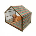 thumbnail image 1 of Grunge Pet House, Colorful Graffiti Inspired Pattern Cool Crazy Funky Display Urban City Street Art, Outdoor & Indoor Portable Dog Kennel with Pillow and Cover, 5 Sizes, Multicolor, by Ambesonne, 1 of 4