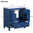 thumbnail image 2 of 30'' Bathroom Vanity, Freestanding Bathroom Cabinet with Undermount Sink and 2 Soft Closing Doors, Bathroom Storage Cabinet with Drawer and Wood Frame, 2 of 8