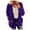 A001 Purple, variant on BRDFRL Women's Chunky Popcorn Cardigan Oversized Open Front Boyfriend Batwing Long Sleeve Fuzzy Knit Sweaters Cardigans Dark Blue S