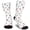 Mixed Breed Dog White Pattern, variant on Boxer and Dog Paw Print White Men's Mid-calf Crew Socks, Everyday Trainer Socks with Reinforced Heel & Toe, Moisture Wicking Gifts Ideas for Holiday Birthday Gifts