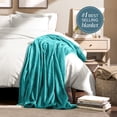 thumbnail image 4 of Bare Home Microplush Fleece Blanket - 300 GSM - Fuzzy Microfleece - Soft & Plush - Full/Queen, Emerald, 4 of 10
