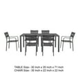 thumbnail image 5 of Benjara Meta 22 Inch 6 Piece Dining Chair Set, White Aluminum Frame, Stackable, 5 of 5