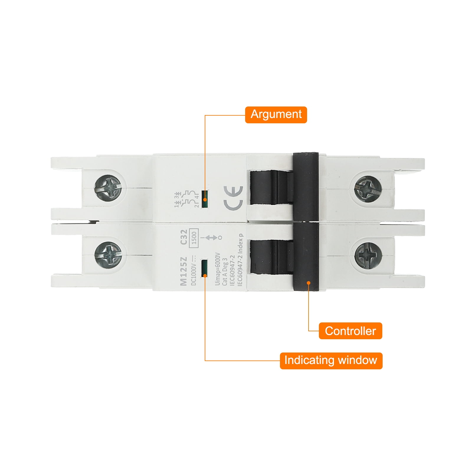 1 Pcs DC Miniature Circuit Breaker 2P 32A 1000V Isolator M125Z DIN Rail Mount Disconnect Switch Circuit Breaker Protection Thermal Magnetic Trip