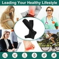 thumbnail image 6 of 2 Pairs Open Toe Zipper Copper Compression Socks for Women & Men Circulation 15-20 mmHg is Best Support for Athletic Running Cycling, Nursing, Travel, 6 of 6