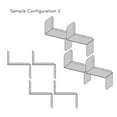 thumbnail image 3 of Atlantic Flex 22" Metal Floating Wall Shelf, Set of 2, White, 3 of 8