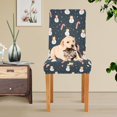 thumbnail image 4 of Yayeee 4 Pack Dining Chair Covers Stretch Parson Chairs Slipcovers Seat Protector, Playful Winter, 4 of 6