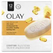 Olay Moisture Outlast Ultra Moisture Shea Butter Beauty Bar with Vitamin B3 Complex, 3.17 oz, (Pack of 12) C13
